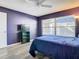 Bedroom with double bed, ceiling fan, and window with blinds at 925 Wintergreen Blvd, Fern Park, FL 32730