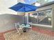 Cozy patio with table, chairs, and umbrella at 925 Wintergreen Blvd, Fern Park, FL 32730
