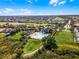 Community pool, clubhouse, and surrounding residences from an aerial view at 1101 Maidenmoor Rd, Winter Garden, FL 34787