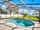 Relaxing screened-in pool with mature landscaping, nestled in a serene backyard setting with a white fence at 1101 Maidenmoor Rd, Winter Garden, FL 34787
