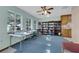 Bright room features large windows, ceiling fan, extensive shelving and a cozy seating area at 15040 Ne 248Th Avenue Rd, Fort Mc Coy, FL 32134