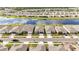An aerial view of a residential street in a community with pond views and well-maintained landscaping at 2496 Pine Preserve Ct, St Cloud, FL 34771