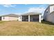 Lovely backyard showing the screened-in lanai area and an expansive lawn at 2496 Pine Preserve Ct, St Cloud, FL 34771