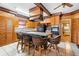 Kitchen with island and wood cabinets at 328 Seminola Blvd, Casselberry, FL 32707