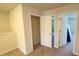 Upstairs hallway closet with wire shelving at 4114 Lana Ave, Davenport, FL 33897