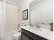 Bathroom with bathtub, shower, and modern vanity at 4285 Prologue Way, Kissimmee, FL 34746