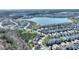 Aerial view showcasing the property’s location in a lakeside community, offering scenic views and neighborhood charm at 4608 Egg Harbor Dr, Kissimmee, FL 34746