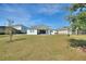 Expansive backyard featuring a well-maintained lawn, adjacent homes, and a covered patio space for outdoor enjoyment at 4608 Egg Harbor Dr, Kissimmee, FL 34746