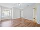 Bedroom has wood floors, a ceiling fan, and two closets for storage at 686 Roaring Dr # 343, Altamonte Springs, FL 32714