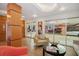 Comfortable lobby area with modern seating, stylish decor, and views of the parking garage at 690 Osceola Ave # 604, Winter Park, FL 32789