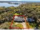 Aerial view of property with circular driveway at 718 32Nd St, Orlando, FL 32806