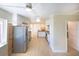 Kitchen with stainless steel appliances and wood accent at 115 N Lake Florence Dr, Winter Haven, FL 33884