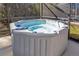 Relax in this screened-in hot tub, perfect for enjoying the Florida weather at 136 Madiera Beach Blvd, Kissimmee, FL 34746