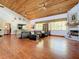 Spacious living room with hardwood floors and wood ceiling at 1601 Lyndale Blvd, Maitland, FL 32751