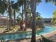 Relaxing lazy river winds through tropical landscape at 3187 Sea World Ct, Kissimmee, FL 34746
