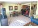 View of the kitchen, dining area, and Gathering room, creating an inclusive living space at 3197 Sea World Ct, Kissimmee, FL 34746