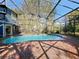 Relaxing kidney-shaped pool with screened enclosure at 2395 Windward Cv, Kissimmee, FL 34746