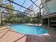 Spacious pool and screened enclosure with brick deck at 2395 Windward Cv, Kissimmee, FL 34746