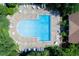 Overhead view of community pool and patio area at 2583 Grassmoor Loop, Apopka, FL 32712