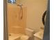 Bathroom featuring vanity, sink, toilet, and stand up shower at 32512 Oak Park Dr, Leesburg, FL 34748