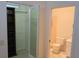 Walk in Closet with a mirror door, plus a bathroom with a toilet and sink at 32512 Oak Park Dr, Leesburg, FL 34748