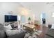 Spacious living area with hardwood floors, neutral decor, and views to the entryway at 3713 Doune Way, Clermont, FL 34711