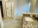 Bathroom with shower, bathtub, and granite countertop at 4464 Sagefield Dr, Harmony, FL 34773