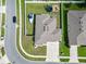 Top-down view of house, yard, and trampoline at 5681 Western Sun Dr, St Cloud, FL 34771