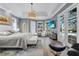 Bright Primary bedroom with pool view and sitting area at 8148 Tibet Butler Dr, Windermere, FL 34786