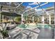 Resort-style pool with spa and covered patio area at 8148 Tibet Butler Dr, Windermere, FL 34786