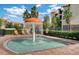 Fun splash pad with a mushroom fountain and seating for and families to enjoy at 8189 Roseville Rd, Davenport, FL 33896