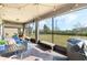 Relaxing screened patio with seating area and backyard view at 9459 Jaywood Rd, Winter Garden, FL 34787