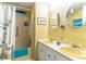 Clean bathroom with double vanity and a shower/tub combo at 151 E Plantation Blvd, Lake Mary, FL 32746