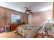 Main bedroom with a dresser, ceiling fan, and ample closet space at 151 E Plantation Blvd, Lake Mary, FL 32746