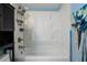 Clean bathroom with a shower/tub combo at 245 Scottsdale Sq # 245, Winter Park, FL 32792