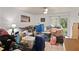Living room with sofa and numerous moving boxes at 245 Scottsdale Sq # 245, Winter Park, FL 32792