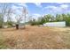Backyard showcasing a shed, garage, and lots of green space, ideal for outdoor activities or possible expansions at 24908 County Road 561, Astatula, FL 34705