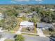 Aerial view highlighting property lines of a quaint single-Gathering home surrounded by mature trees at 3309 Drake Dr, Orlando, FL 32810