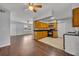 Open concept kitchen with black appliances and plenty of natural light at 3309 Drake Dr, Orlando, FL 32810