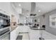Modern kitchen with stainless steel appliances, sleek white cabinets, and a stylish island at 9716 Pecky Cypress Way, Orlando, FL 32836