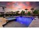 Large pool with spa, fountains, and basketball hoop at 1039 Jack Nicklaus Ct, Kissimmee, FL 34747