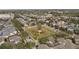 Aerial view of a community park with walking paths and a central fountain at 11412 Chateaubriand Ave, Orlando, FL 32836