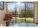 Screened porch with view of natural surroundings and sunlight streaming through the trees at 1375 Tuscana Ln # 1107, Davenport, FL 33896