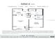 Floor plan showcasing a 1-bedroom, 1-bath condo with an open living and dining area at 202 E South St # 1048, Orlando, FL 32801