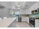 Modern kitchen with white cabinets, center island and stainless steel appliances at 2031 Eaton St, Maitland, FL 32751