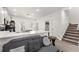 Modern kitchen with white countertops and gray cabinets at 2559 Relaxing Ln, Kissimmee, FL 34747