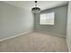 Upstairs bedroom with carpet, neutral walls, and window blinds at 2646 River Landing Dr, Sanford, FL 32771