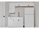 Modern white kitchen with new appliances and cabinets at 204 Louis St, Leesburg, FL 34748