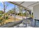 Screened porch provides view of backyard and trees at 204 Louis St, Leesburg, FL 34748