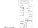 First floor plan featuring primary bedroom, kitchen, living room, and garage layouts at 2551 Bear Creek Ct, Kissimmee, FL 34747